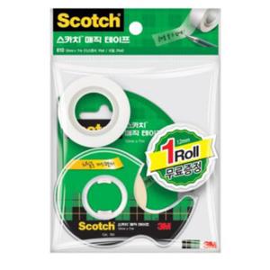12mm 불투명 스카치 테이프 3M 테잎 디스펜서 리필 2+1 매직테이프 반투명 글씨 테입 필기 무광