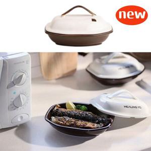 힐링요 생선구이기 신형 생선 고기 닭가슴살 다이어트 원적외선 친환경 전자레인지용 도자기