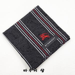 한정품_ 버버리 BURBERRY 페이즐 레드 말로고 쁘띠 손수건_ 마지막 1장
