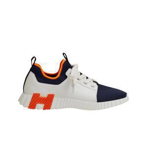 에르메스 디파트 스니커즈 니트 카프스킨   마린 블랑 H212918ZHI2