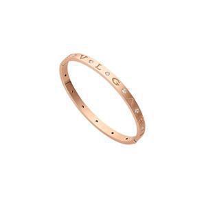 불가리 비제로원 뱅글 브레이슬릿 로즈 골드 다이아몬드 354025