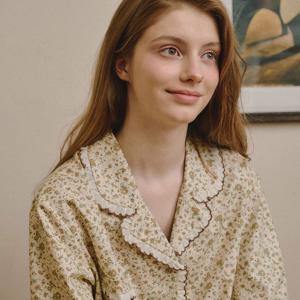 델리아 긴팔 여성페어 크림 (30수)