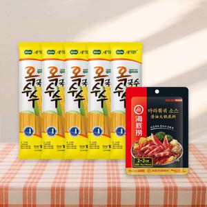 가원 100% 옥수수국수 100g*5봉 X 하이디라오 마라 훠궈소스 110g1개