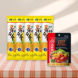 가원 100% 옥수수국수 100g 5봉 X 하이디라오 토마토맛 훠궈소스 110g1개