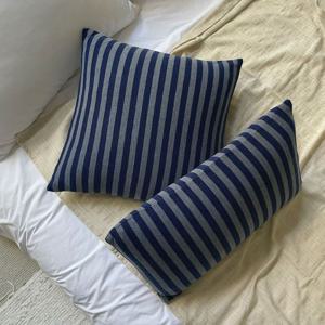 Stripe Knit Cushion / Deep Navy 쿠션 커버