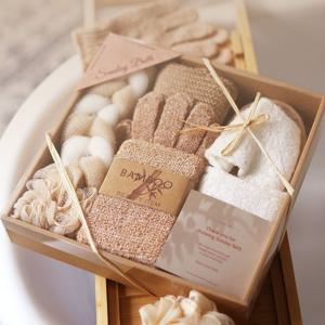 뱀부 욕실선물세트 목욕 샤워타올 워시 스크럽 오가닉