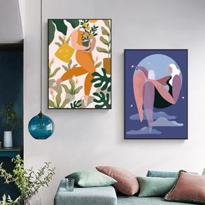 [해외]쉬운그림그리기 큰 대형 DIY 명화 유화 아크릴화 그림 캔버스색칠 인물화 일러스트