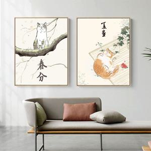 [해외]아크릴화그리기 대형 DIY 명화 유화 쉬운그림 캔버스 페인팅 고양이 동양화 동물