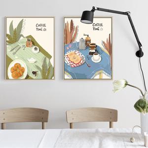 [해외]유화그리기 세트 대형 DIY 명화 아크릴화 쉬운그림 캔버스 색칠 카페 일러스트