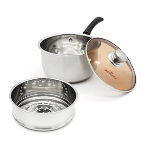 스테인리스 IH 인덕션 겸용 멀티 찜 쿠커 찜냄비 손잡이 편수 냄비 20CM