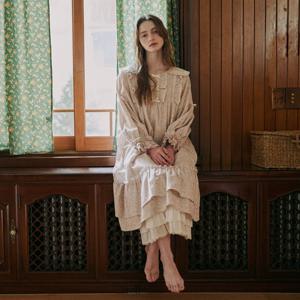 넬라 긴팔 원피스 베이지 (21수)