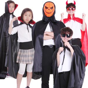 할로윈 의상 코스튬 검정 망토 세트 드라큘라 파티