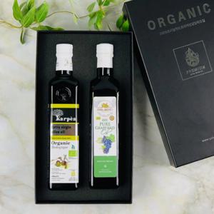 유기농 냉압착 엑스트라버진 올리브유+압착 포도씨유 500ml 2병 선물세트