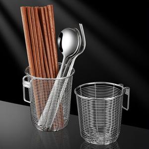 걸이형 스텐304 물빠짐 수저통 2size