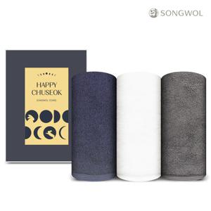 해피 추석 한가위 달 토끼 감사카드 고중량 190g 호텔수건 1매 선물세트