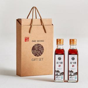 개성방앗간 선물세트 2종 (참기름180ml 2개)