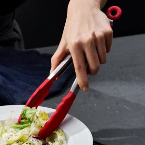 리프 요리집게 실리콘 집게 1+1 블랙/레드