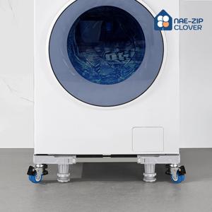 이동식바퀴 세탁기받침대 드럼 통돌이 건조기 냉장고 소음방지 수평 높이조절 더블 프레임