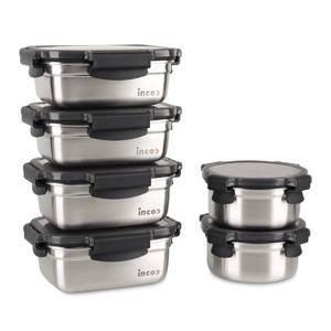 인콕 스텐 밀폐용기 스텐콕 블랙 6호세트