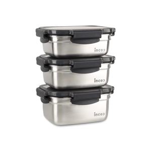 인콕 스텐 밀폐용기 스텐콕 블랙 2호세트
