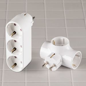 국산 선없는 3구 멀티탭 어댑터 콘센트 T자형 일자형