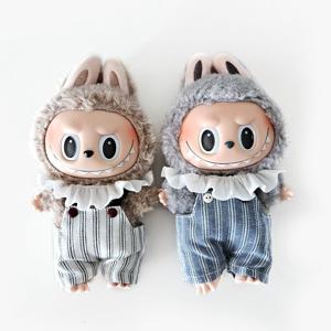 라부부 인형옷 입히기 넥카라 데님멜빵바지
