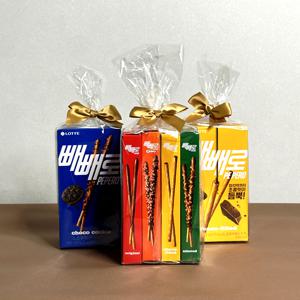 롯데 빼빼로데이 4개 묶음 수제포장 선물세트