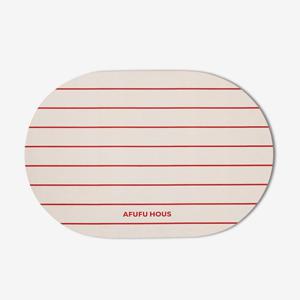 [리퍼] 한정수량 스트라이프 빨아쓰는 천연 규조토 발매트 욕실 주방 미끄럼방지