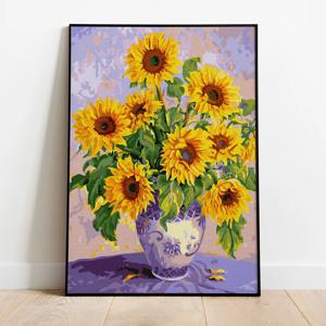 명화그리기 해바라기 꽃병 캔버스페인팅 DIY 유화그림 직장인취미
