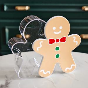 홀리데이베어 진저모양 아크릴 캐니스터