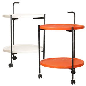 2단 원형 티테이블 이동식 협탁 침대 쇼파  좌식 인테리어