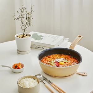 [1+1] 인덕션 원픽냄비팬 (22cm+22cm (뚜껑포함)) / 티타늄1X