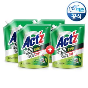 액츠 퍼팩트 3종 (딥클린,실내건조,베이킹소다) 리필 2.2Lx4개(총8.8L)