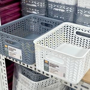 헤링본 플라스틱 바스켓 3호 오픈형 바구니