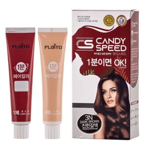 국산 캔디스피드 1분 셀프 새치 염색약 산화제60g+염모제60g