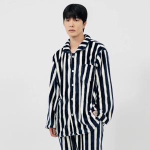 DMS5F11 폴리 밍크 네이비 남자 겨울 잠옷