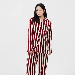 DWS5F21 폴리 밍크 레드 여자 겨울 잠옷