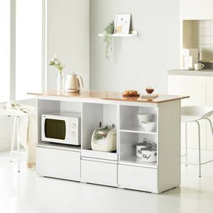 리노아 1500 서랍형 아일랜드 홈바 렌지대 수납장 2colors