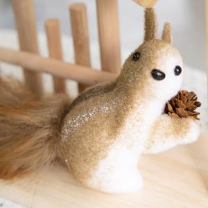 크리스마스 다람쥐 인형 장식 아기 10x20cm 소품 용품 데코 오너먼트