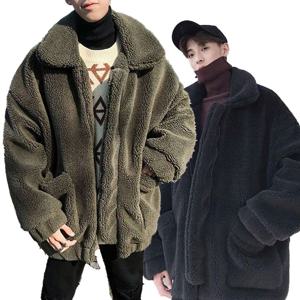 오버핏 남성 후리스자켓 집업 플리스 울 기모 뽀글이자켓 가을 겨울 남자 점퍼