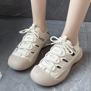 여름샌들 여성 스포츠샌들 키높이 4.5cm 발편한 쿠션 230~240mm 미끄럼방지 신발