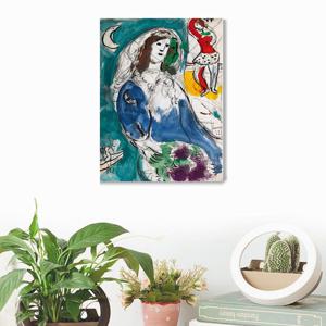 2282 샤갈-라일락 꽃다발을 든 벨라 /우드 노프레임 아크릴 캔버스판넬액자 표현주의