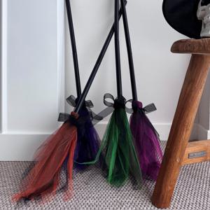 할로윈 마녀빗자루 4color 분리되는 빗자루 코스튬 리본포함