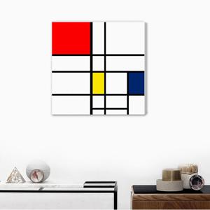 2313 몬드리안-구성 빨강, 파랑, 노랑 /노프레임 아크릴 캔버스 판넬그림액자 순수추상