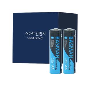 3세대 스마트 블루투스 충전식 건전지 리튬이온 배터리 AA 2개입 (1970mAh)