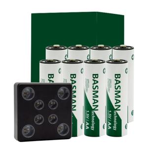 2.5세대 무선 충전식 건전지 리튬이온 배터리 AA 8개입 + 전용 충전기 번들