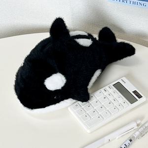 귀여운 블랙웨일 고래 봉제 인형 필통 펜케이 친구 선물 새학기 커플템 우정템