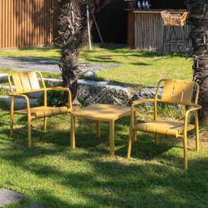 위니 2인 PP 컬러 라운지 야외 카페 인테리어 의자 테이블 세트 3colors