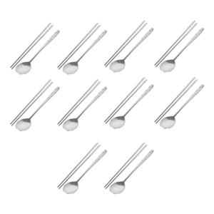 퀸센스 모던304 레인보우 수저,젓가락세트 10p / 레이져