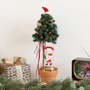 크리스마스 장식 화분 산타와 키 큰 트리 set 48cm 소품 탁상용 데코